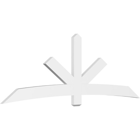 Ekena Millwork Alberta Architectural Grade PVC Gable Bracket, 108"W x 36"H x 2"D x 6"F, 8/12 Pitch GBP108X36X0206ALB00